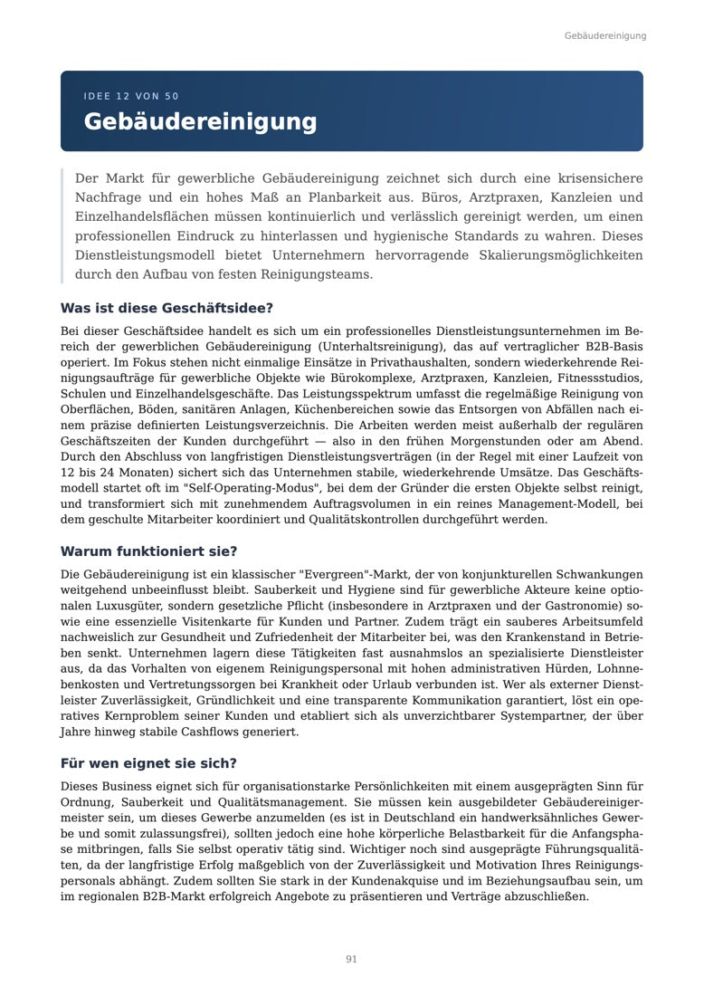 Idee 12: Gebäudereinigung (S. 91)
