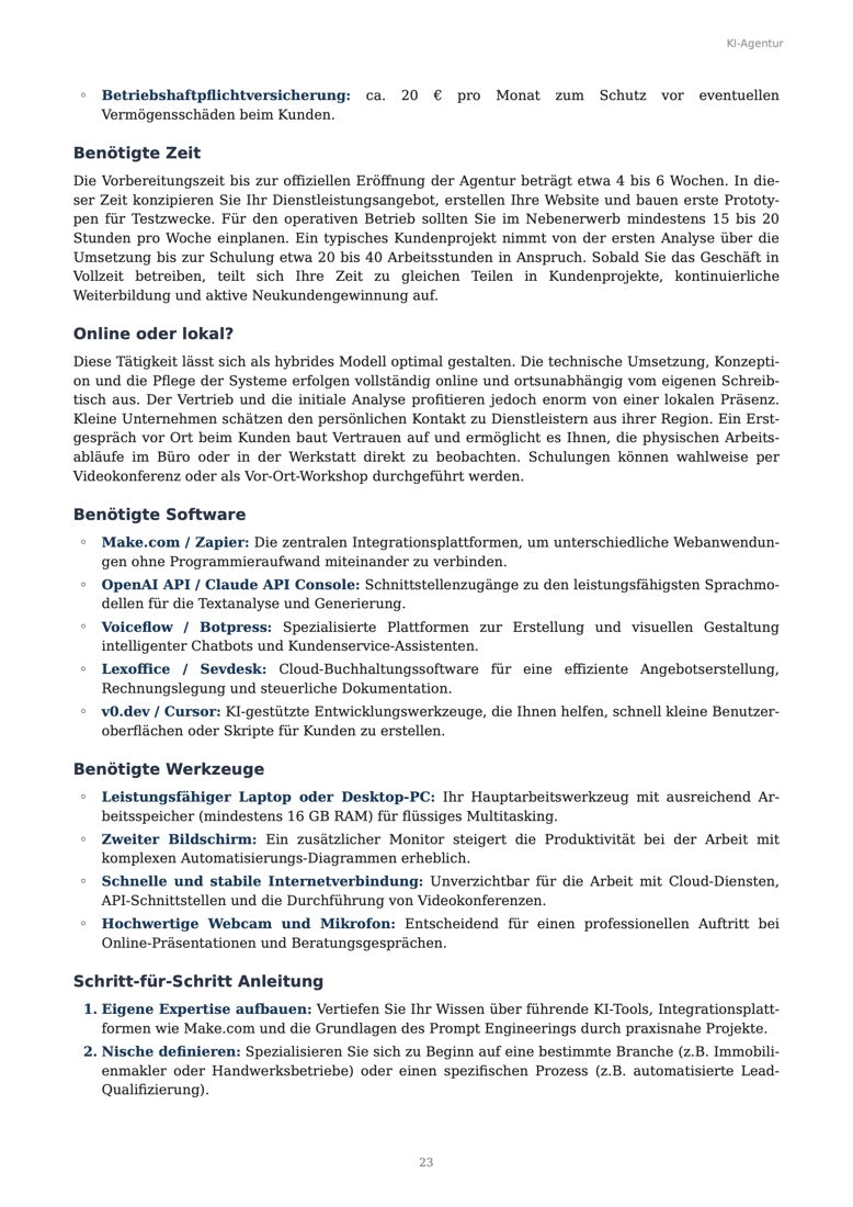 Idee 1: KI-Agentur (S. 23)