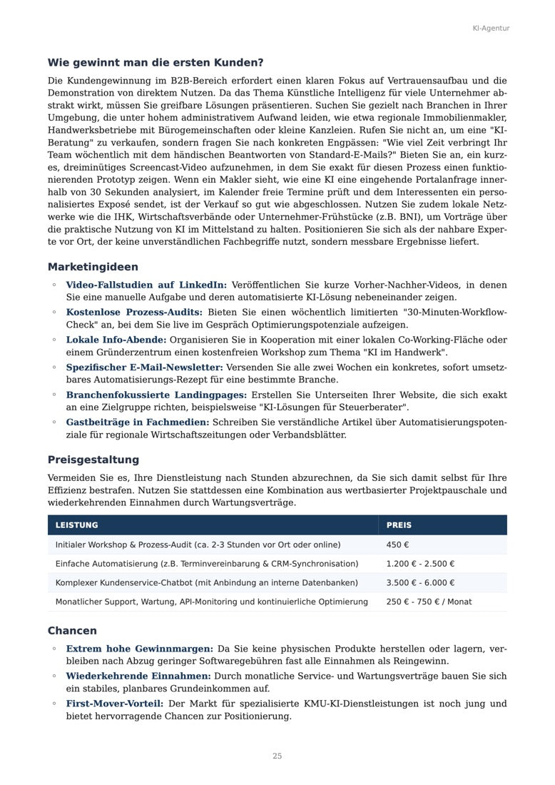 Idee 1: KI-Agentur (S. 25)